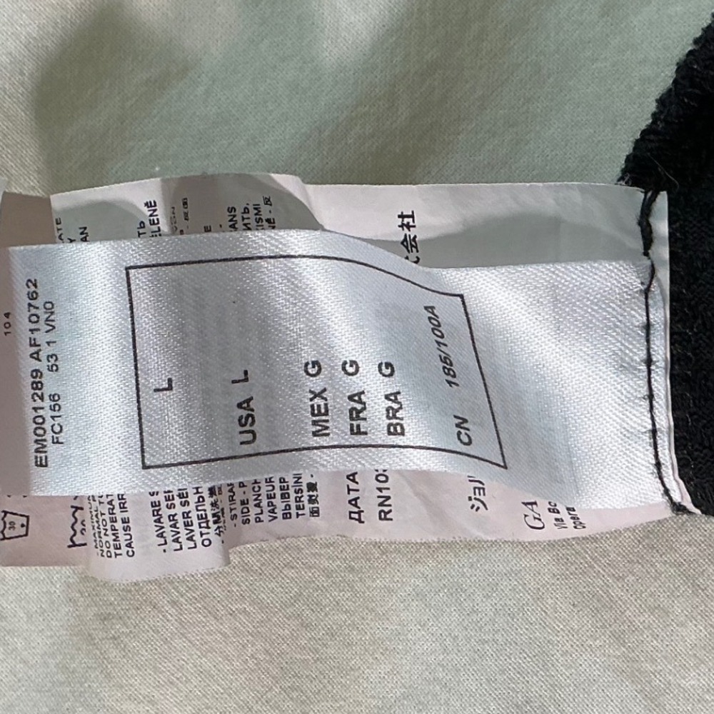 EMPORIO ARMANI Mens Black Textured Basketweave Knit T-Shirt Eagle Logo Large - Picture 6 of 8